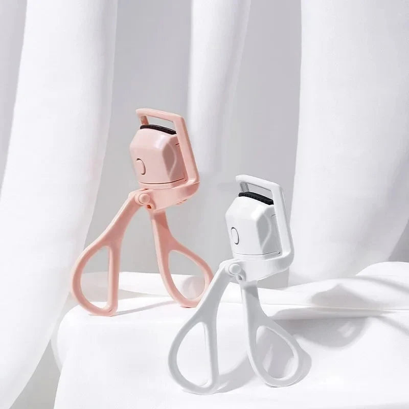 Heated Eyelash Curler with Lcd Display Silicone Pads Eyelash Protection Natural Curling Without Damaging Eyelashes Rechargeable
