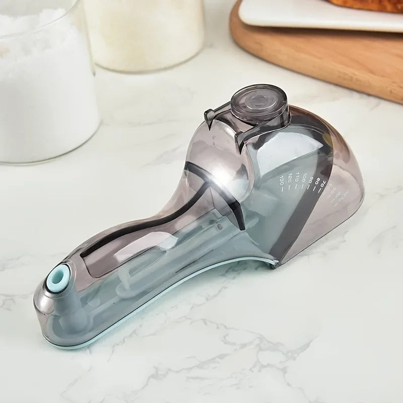 2pcs Adjustable Measuring Cups And Spoons Plastic Scoop Measuring Cup With Magnetic, For Dry And Liquid Ingredient Kitchen Tools