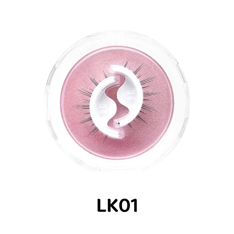 1Pair Makeup Self-adhesive Faux Mink False Eyelashes No Residue On The Skin 3D False Eyelashes Reusable Natural Long Eyelashes