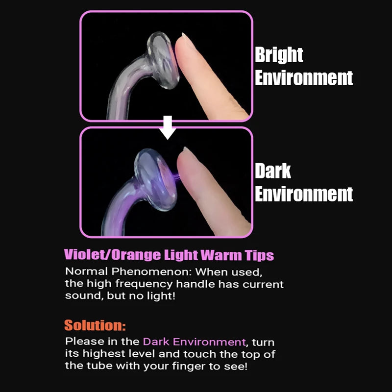 High Frequency Nozzle Attachment Mushroom Facial Body Glass Electrode HF  Tubes Neon Argon Violet Skin Care Tool