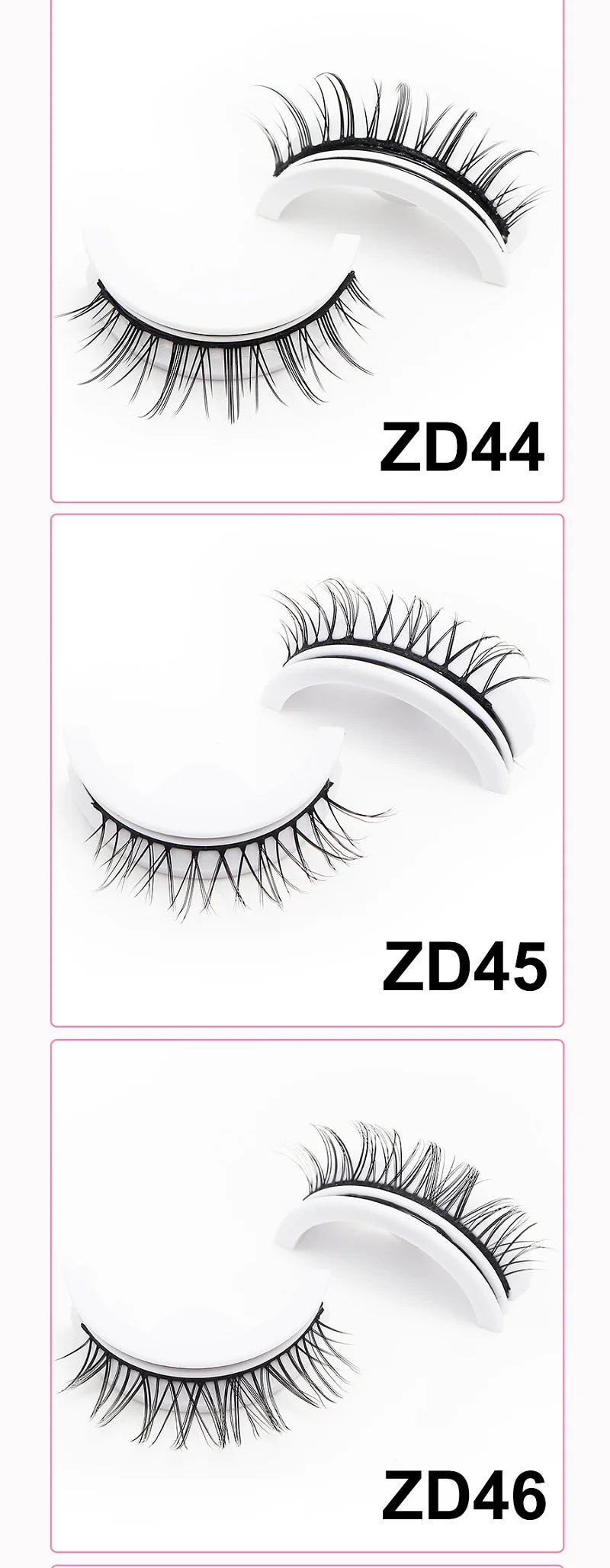 1Pair Makeup Self-adhesive Faux Mink False Eyelashes No Residue On The Skin 3D False Eyelashes Reusable Natural Long Eyelashes