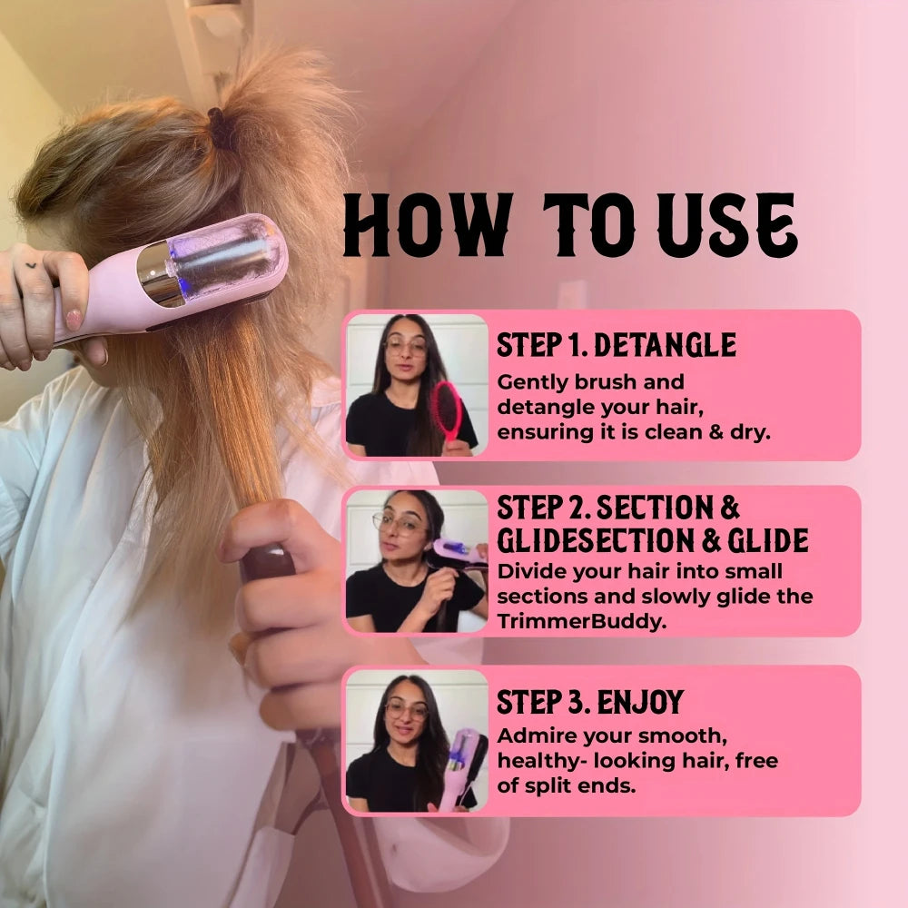Hair ends Trimmer Split Remover Dry Damaged Brittle Professional Automatic Trim Split for Women Cordless Hair cutting machine