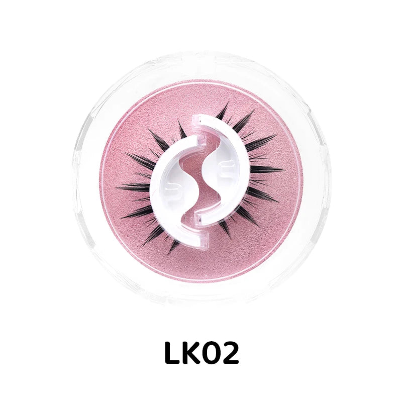 1Pair Makeup Self-adhesive Faux Mink False Eyelashes No Residue On The Skin 3D False Eyelashes Reusable Natural Long Eyelashes