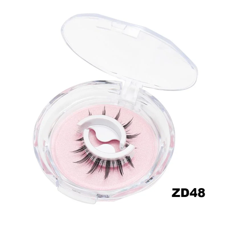 1Pair Makeup Self-adhesive Faux Mink False Eyelashes No Residue On The Skin 3D False Eyelashes Reusable Natural Long Eyelashes