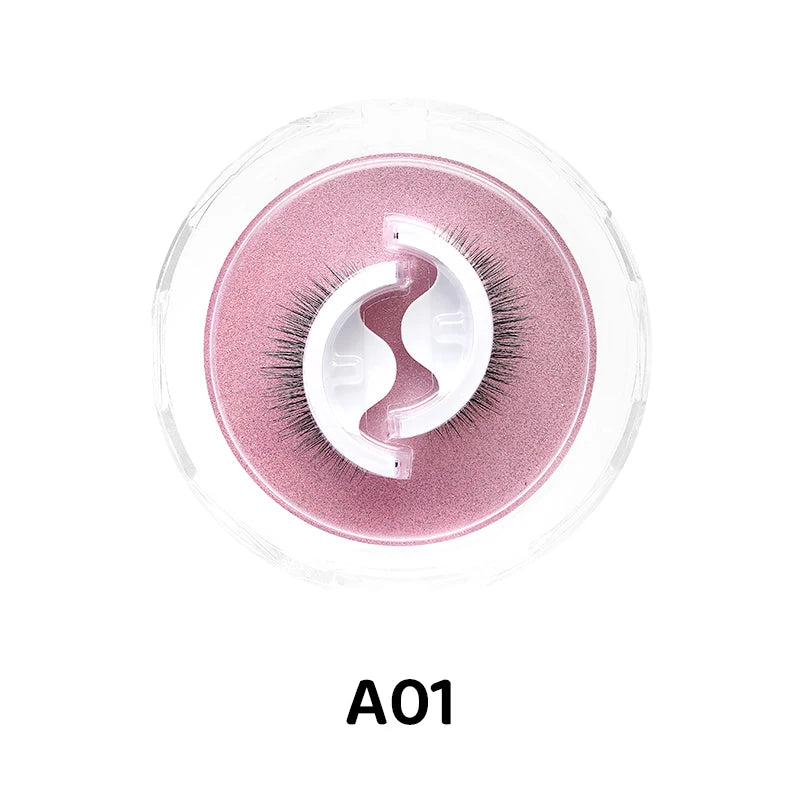 1Pair Makeup Self-adhesive Faux Mink False Eyelashes No Residue On The Skin 3D False Eyelashes Reusable Natural Long Eyelashes