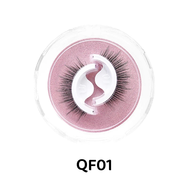 1Pair Makeup Self-adhesive Faux Mink False Eyelashes No Residue On The Skin 3D False Eyelashes Reusable Natural Long Eyelashes