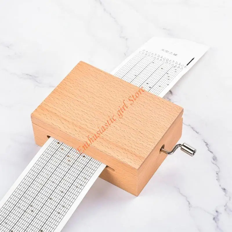 Craft Your Own Songs with 15 Note Hand Crank Music Box and Melodies Paper Strips RXJB