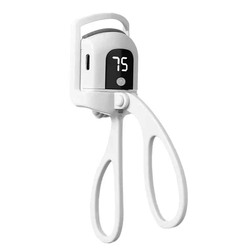Heated Eyelash Curler with Lcd Display Silicone Pads Eyelash Protection Natural Curling Without Damaging Eyelashes Rechargeable