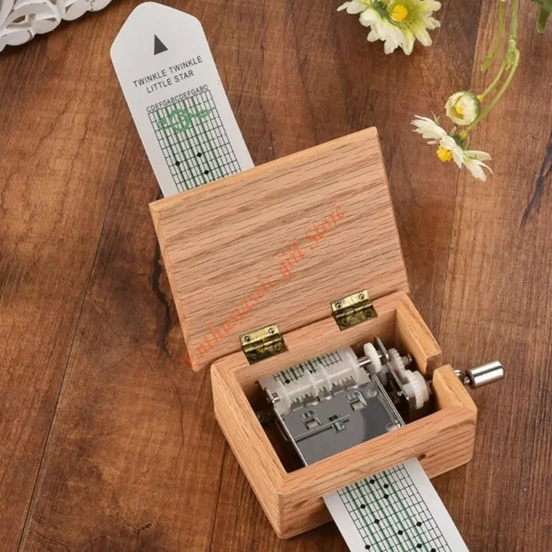 Craft Your Own Songs with 15 Note Hand Crank Music Box and Melodies Paper Strips RXJB