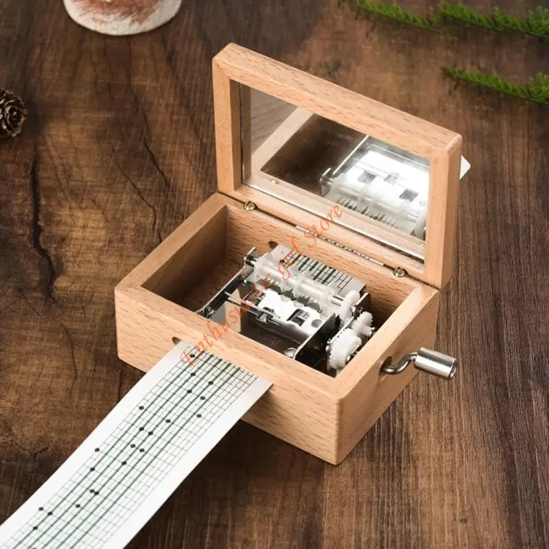Craft Your Own Songs with 15 Note Hand Crank Music Box and Melodies Paper Strips RXJB