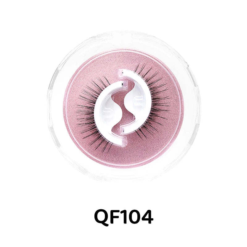 1Pair Makeup Self-adhesive Faux Mink False Eyelashes No Residue On The Skin 3D False Eyelashes Reusable Natural Long Eyelashes